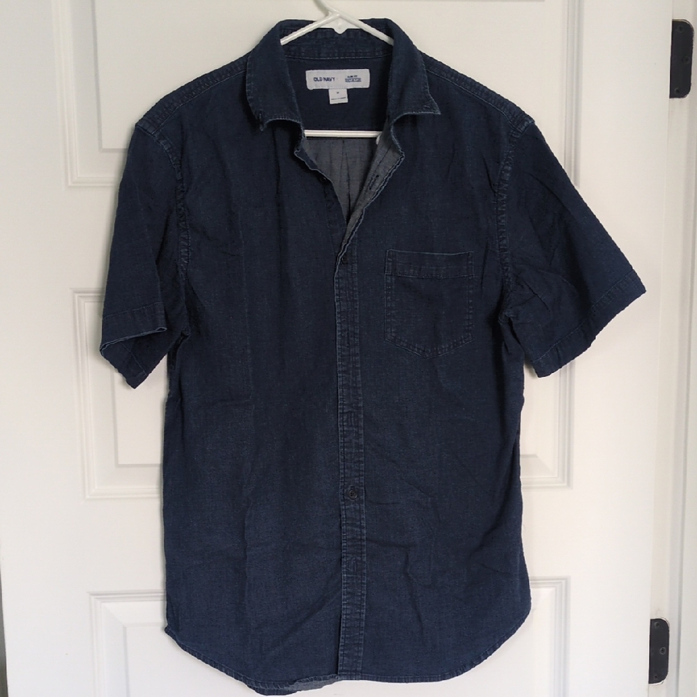 Old Navy Blue Casual Button Down Shirt